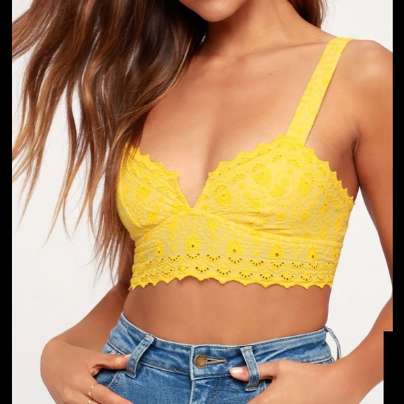 Free People Other - Free People 🌼Ezra Yellow Bralette